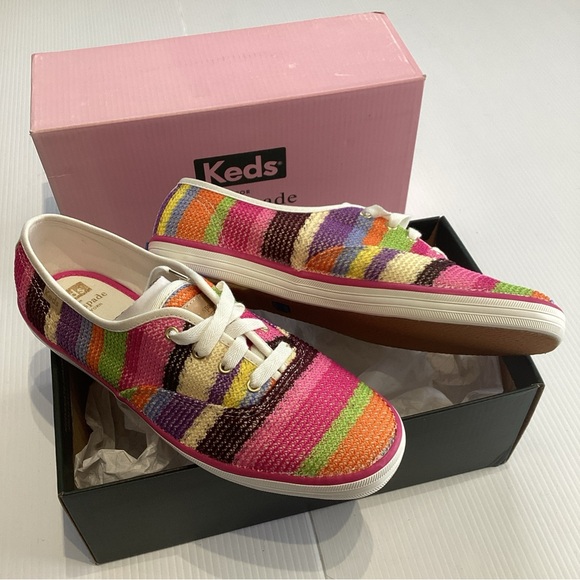 Keds x Kate Spade Double Decker Crochet Slip-On Shoes, Size 8 - Picture 3 of 10